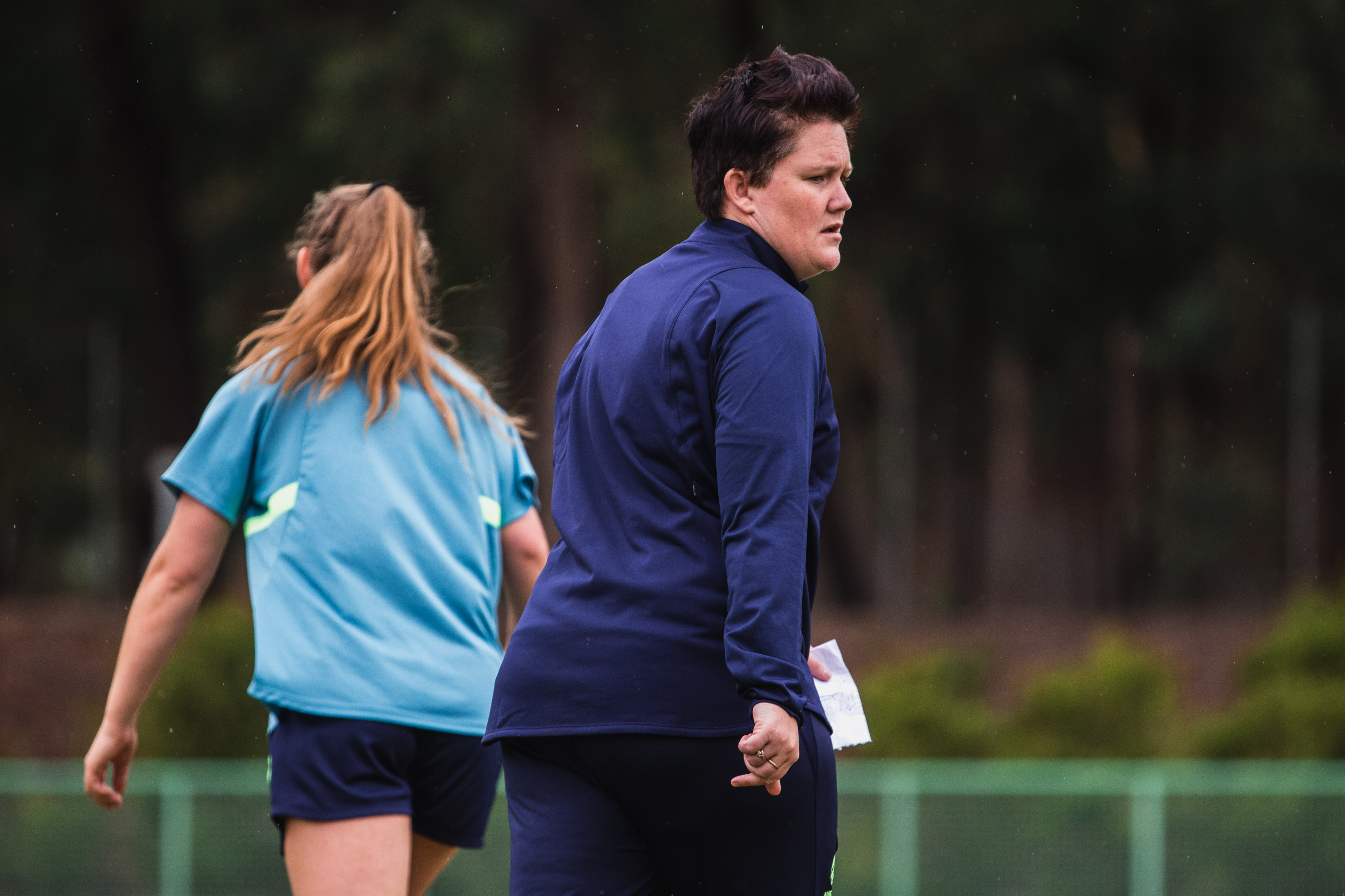 CommBank ParaMatildas Head Coach Kelly Stirton during the April camp (Photo: Ann Odong / Football Australia)