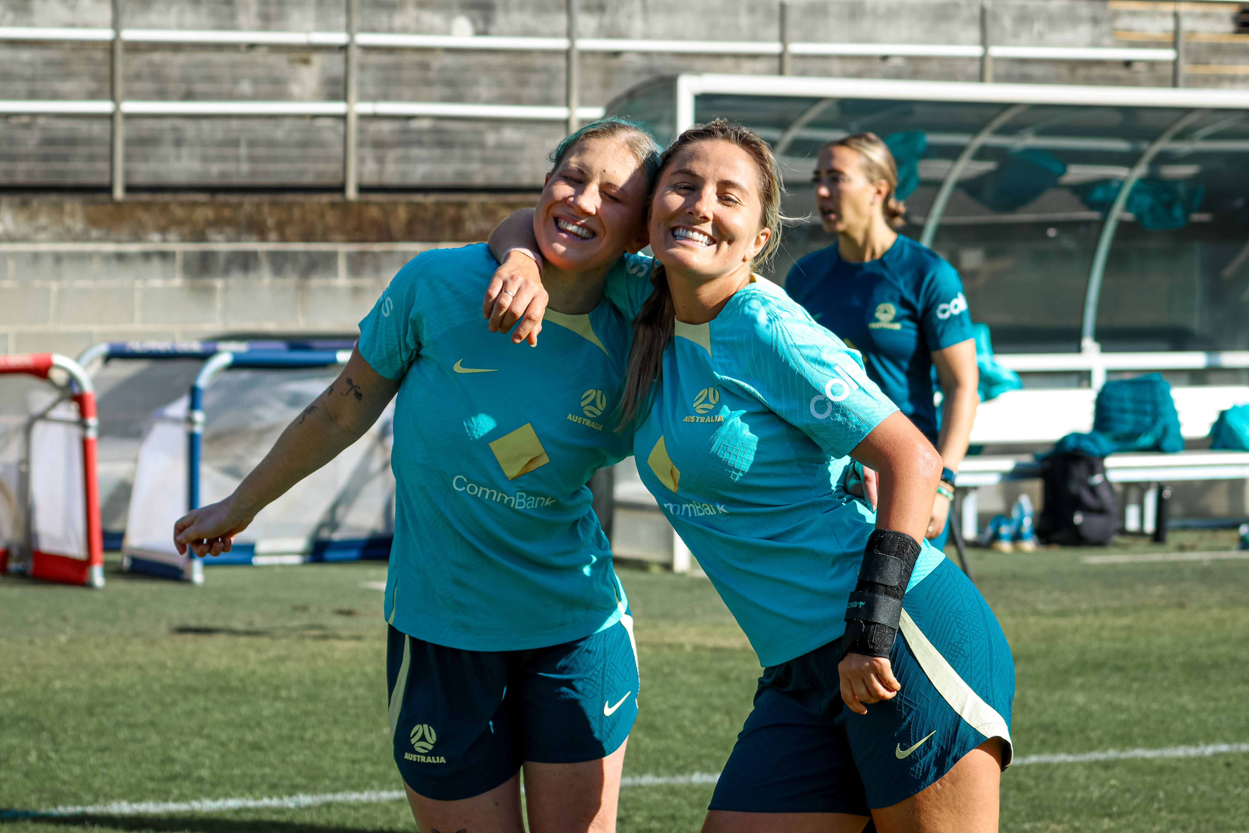 Tahlia Blanshard and Rae Anderson during the June camp (Photo: Football Australia)